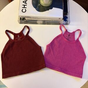 2 pc free people movement Happiness tank top bundle Magenta/ burgundy